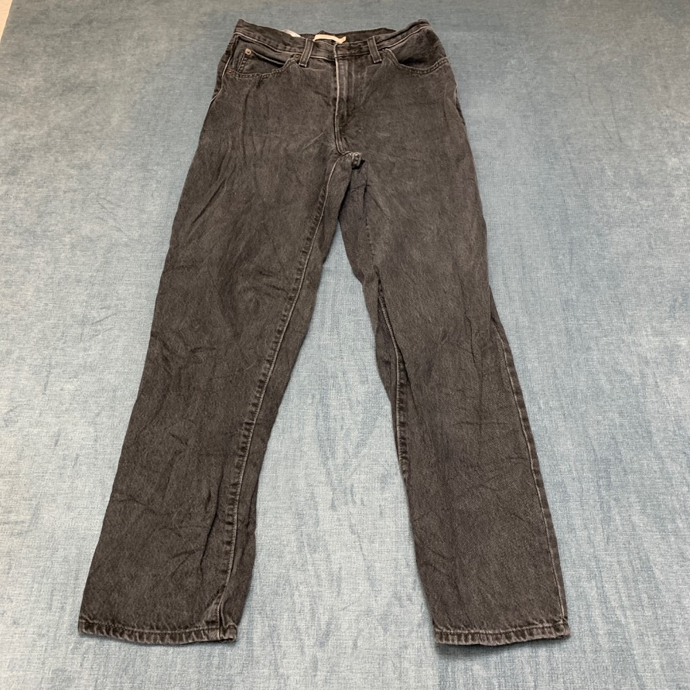 Levi's 94 Baggy Jeans Womens 25x31 Faded Black Denim Cotton Non-Stretch Pockets